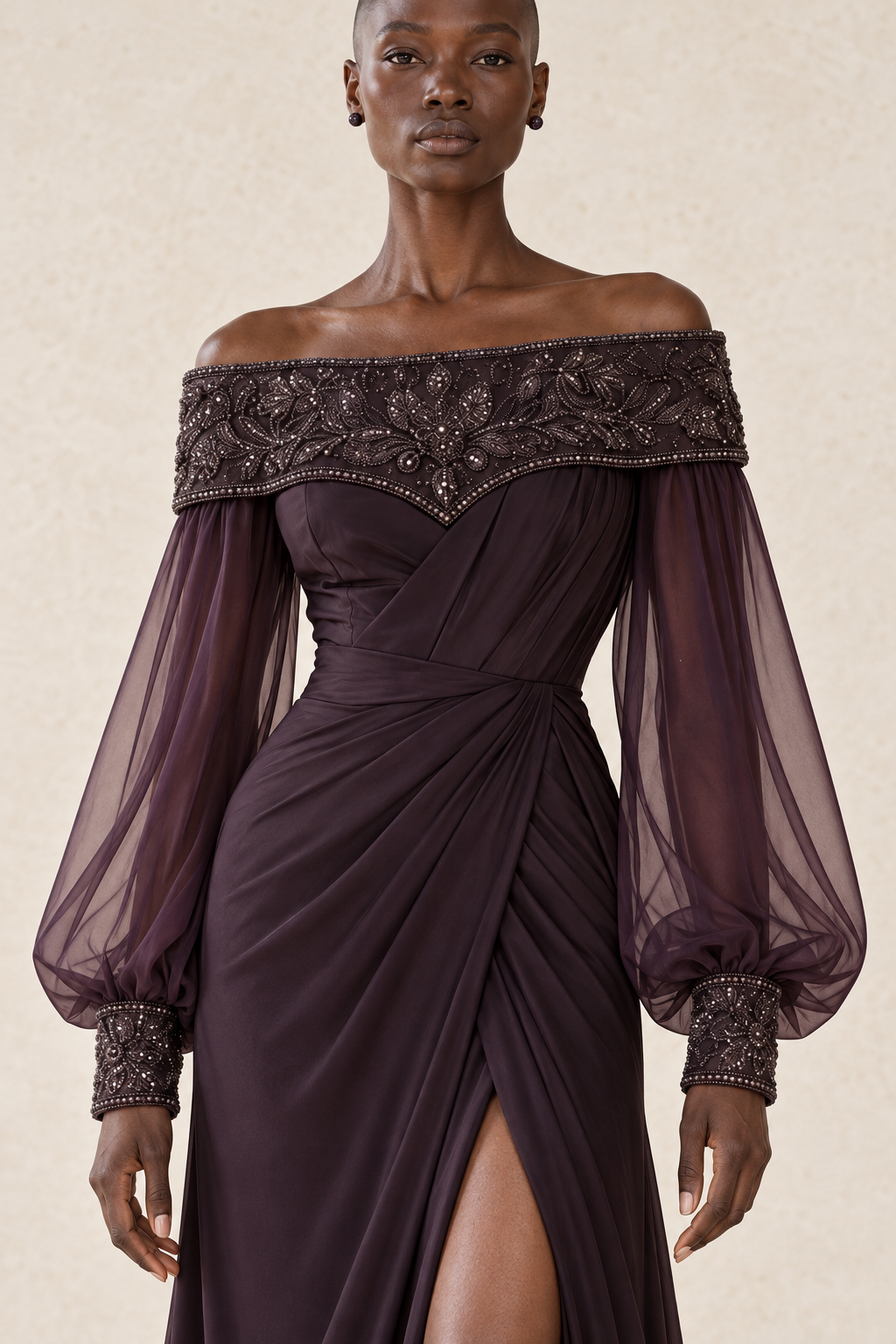 AUBERGINE ÉCLAT GOWN