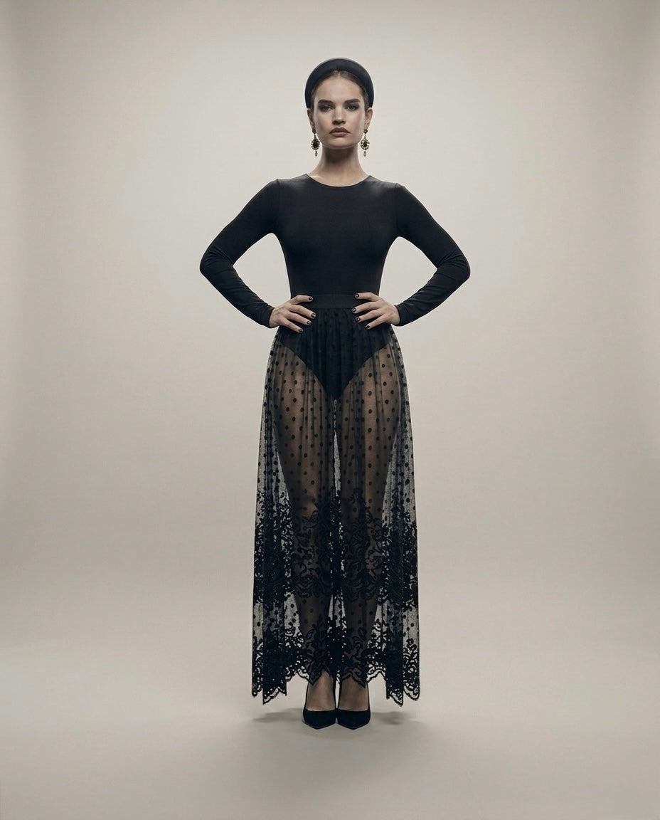 NOCTURNE TULLE MAXI