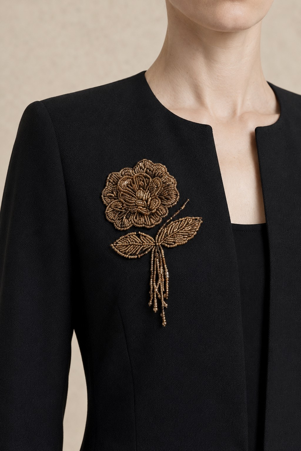 Bronzed Olive Armor Blazer — MERIMAI eveningwear