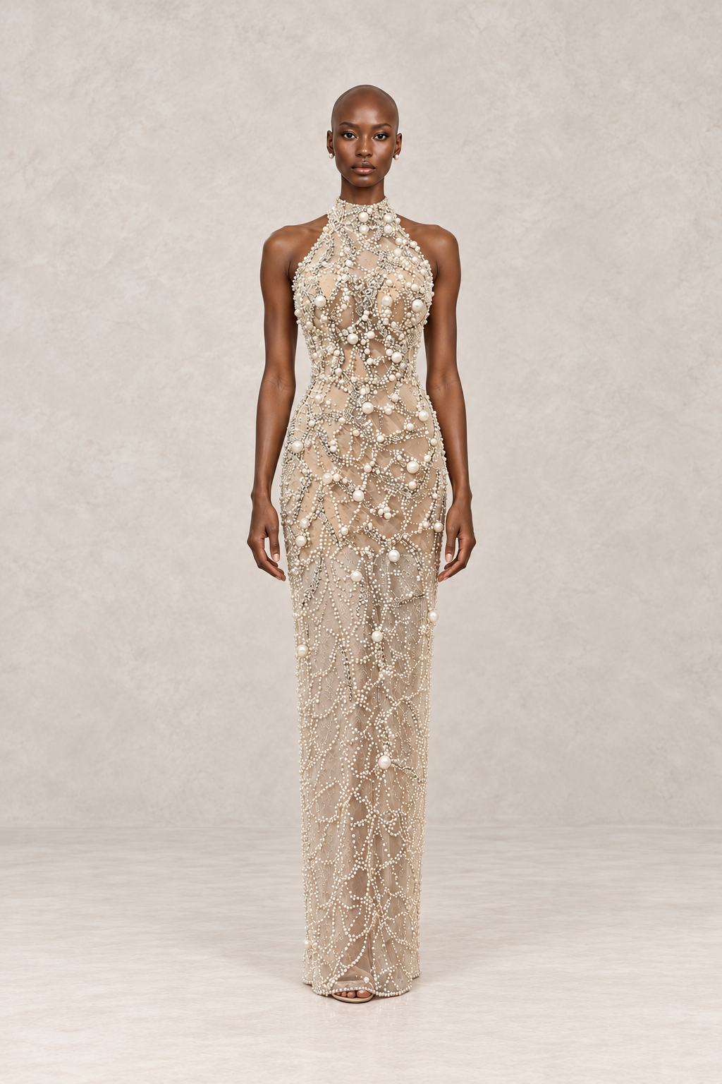 IVORY LUMIÈRE PEARL GOWN