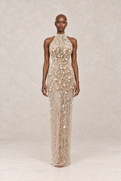 IVORY LUMIÈRE PEARL GOWN