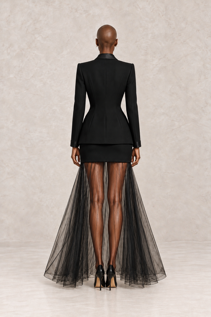 NOIR VEIL TUXEDO ENSEMBLE
