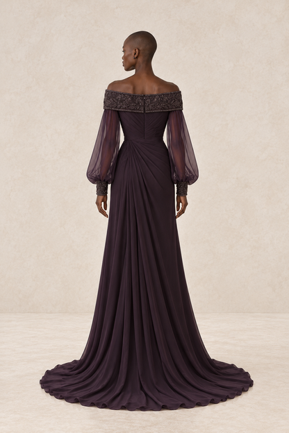 AUBERGINE ÉCLAT GOWN