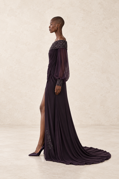AUBERGINE ÉCLAT GOWN