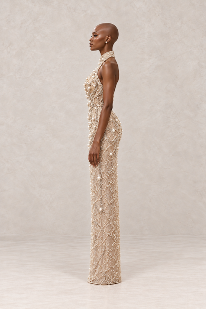 IVORY LUMIÈRE PEARL GOWN
