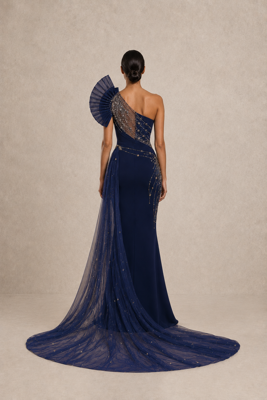 Midnight Orbit Sculpted Gown — MERIMAI eveningwear