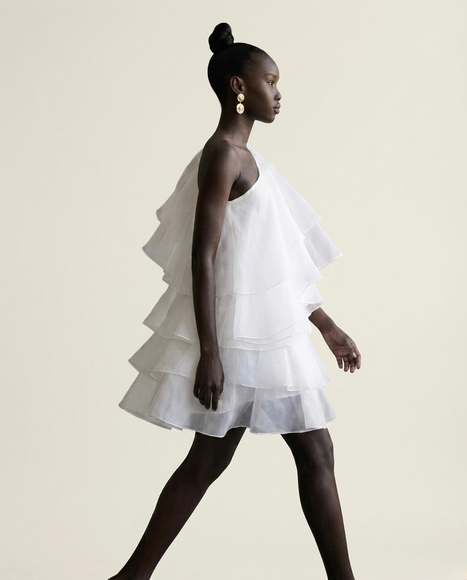 CELESTIAL TIERED DRESS