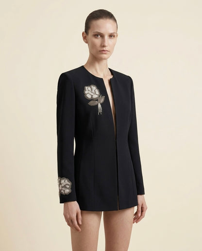 SILVER BLOOM BLAZER