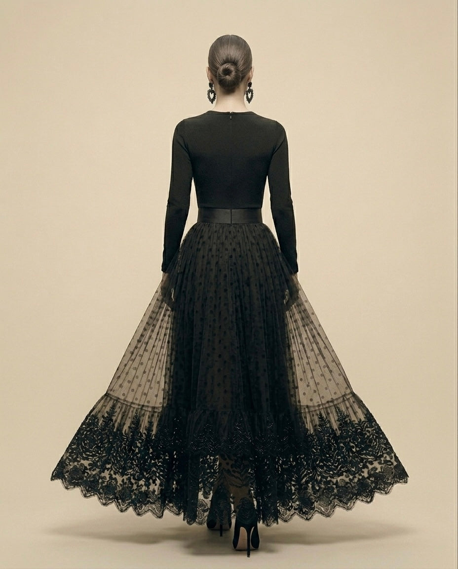 NOCTURNE TULLE MAXI