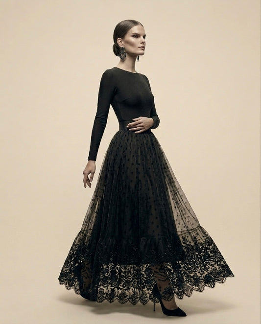 NOCTURNE TULLE MAXI