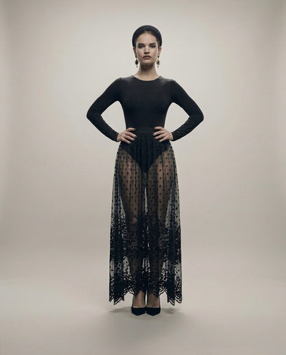 NOCTURNE TULLE MAXI