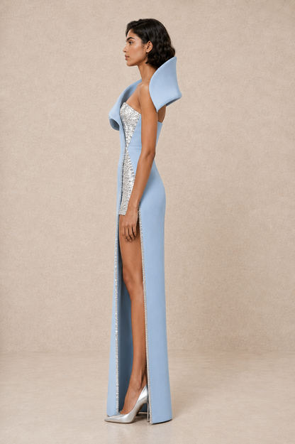 Celeste Sculpted Gown — MERIMAI eveningwear