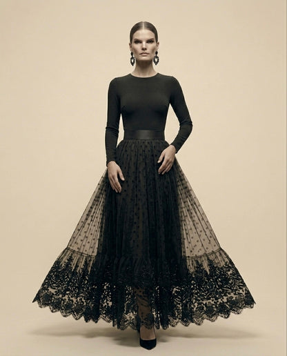 NOCTURNE TULLE MAXI