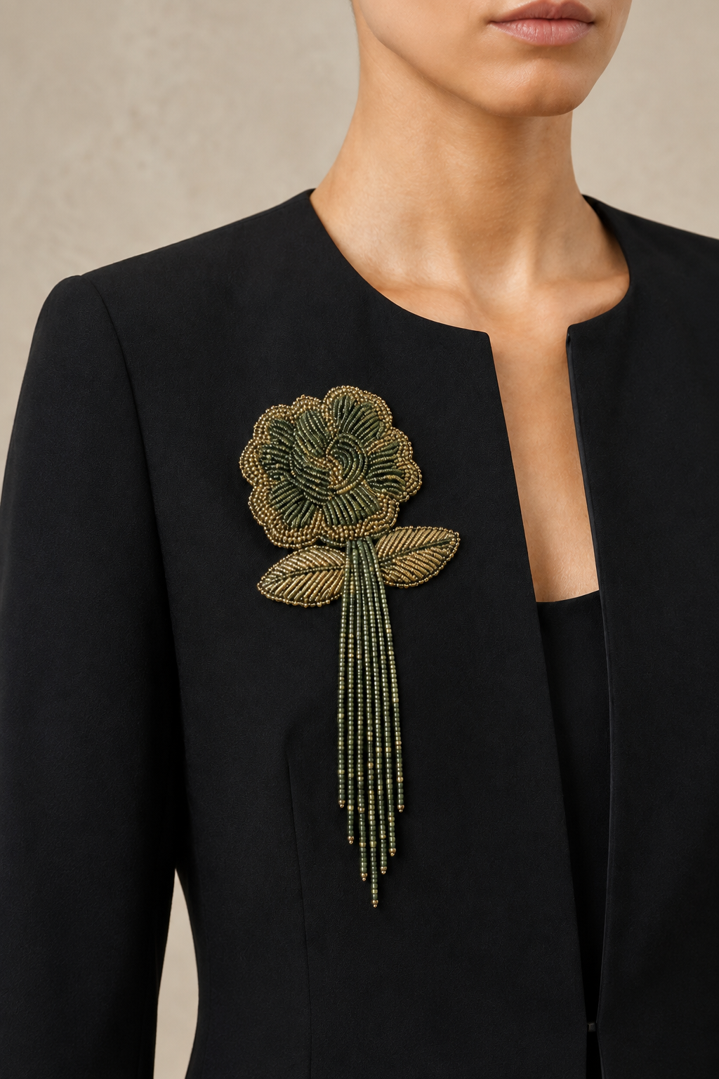 Florence Noir Blazer — MERIMAI eveningwear