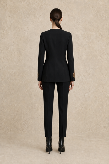 Bronzed Olive Armor Blazer — MERIMAI eveningwear
