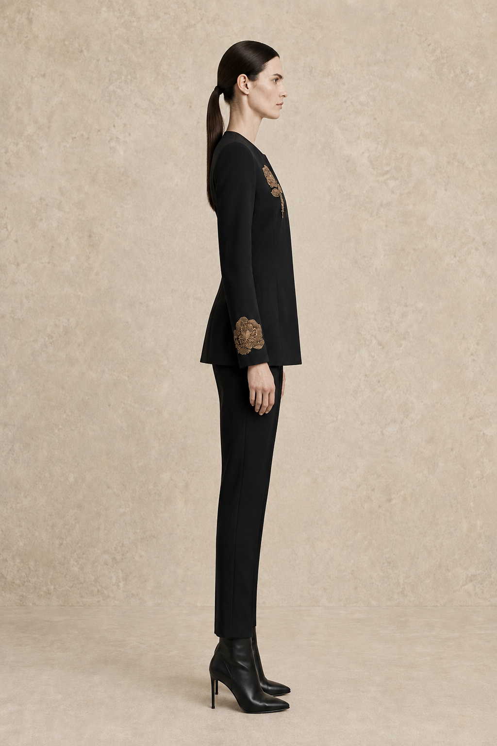 Bronzed Olive Armor Blazer — MERIMAI eveningwear