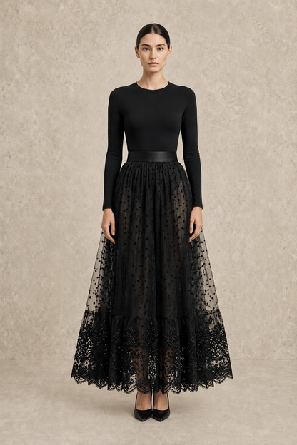 Nocturne Tulle Maxi Skirt — MERIMAI eveningwear