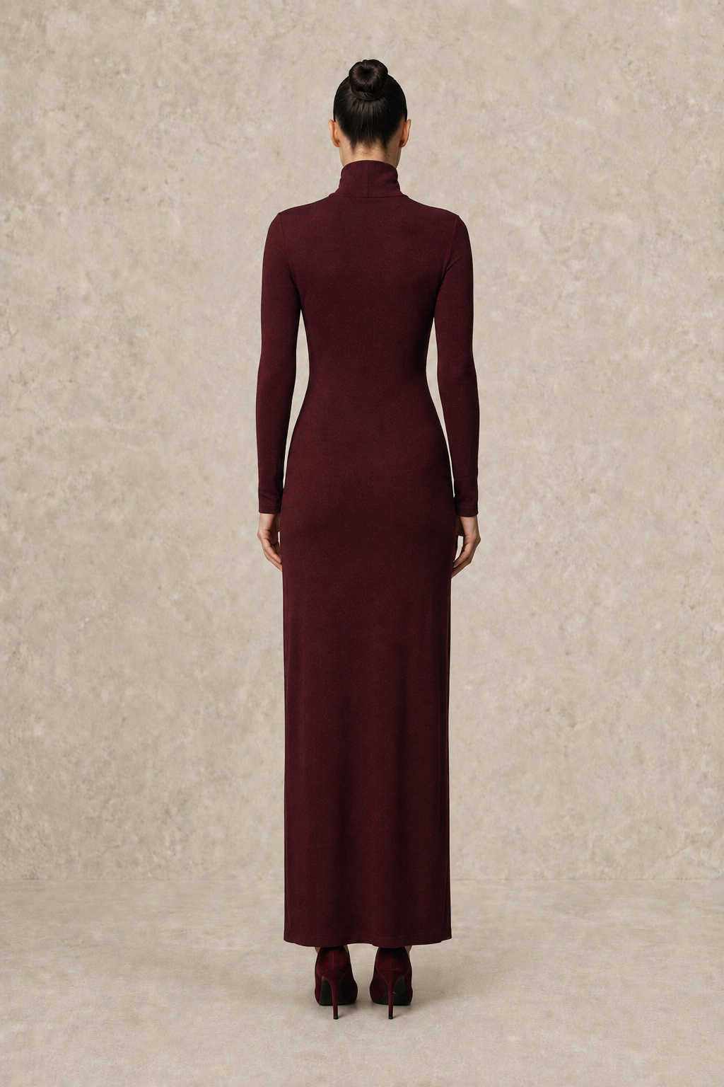 Burgundy Revelation Gown — MERIMAI eveningwear
