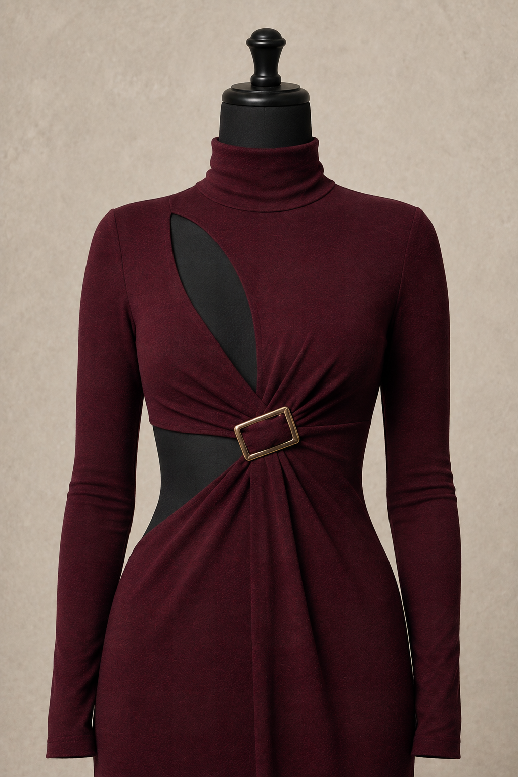 Burgundy Revelation Gown — MERIMAI eveningwear