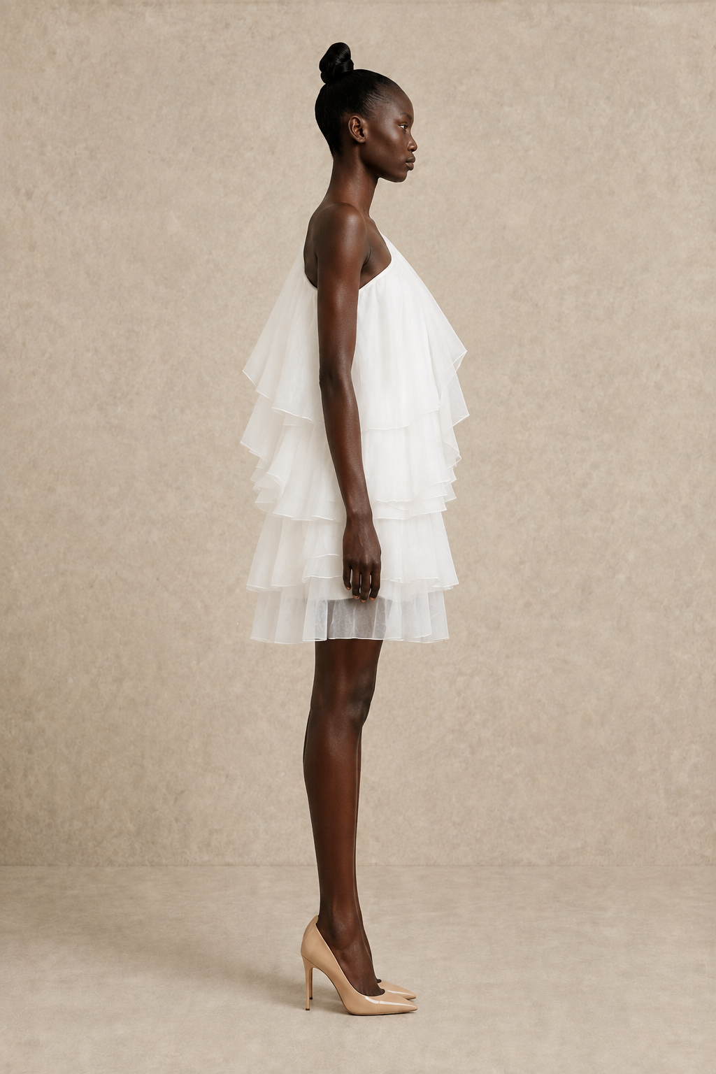 Celestial Tiered Mini Dress — MERIMAI eveningwear