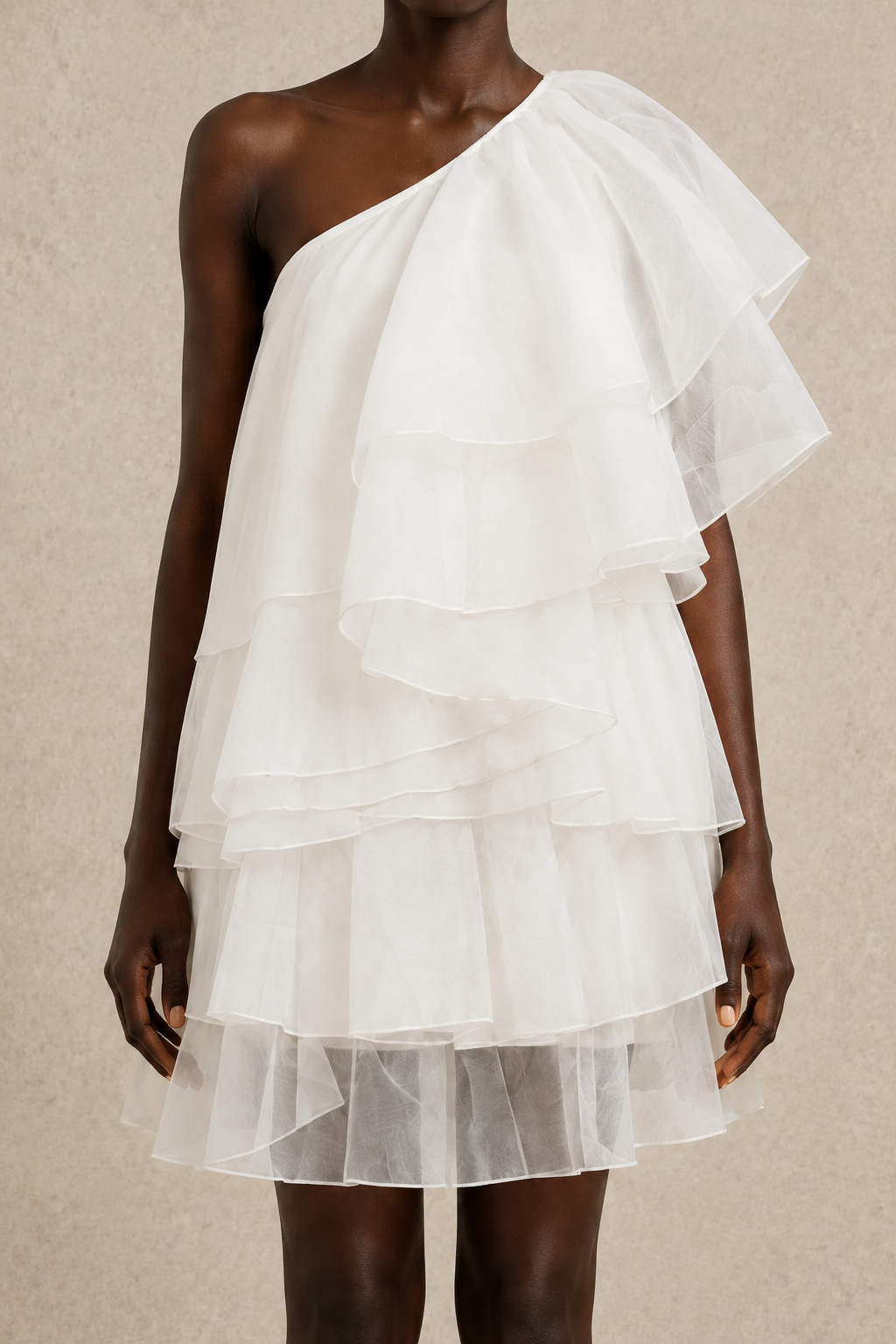 Celestial Tiered Mini Dress — MERIMAI eveningwear