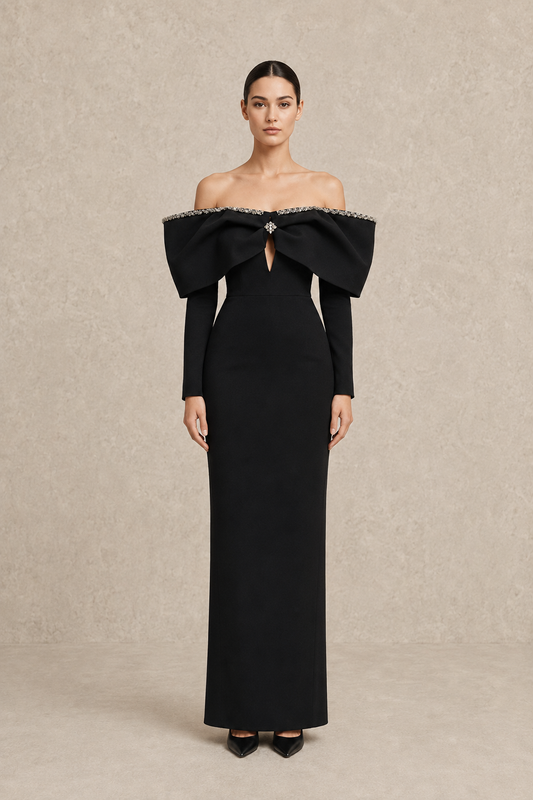 Grandeur Bow Gown — MERIMAI eveningwear