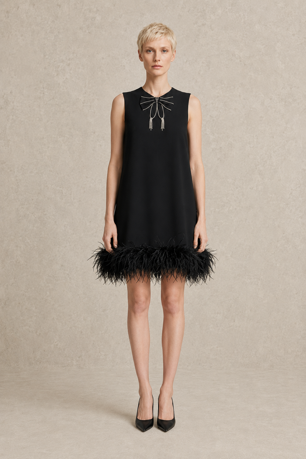 Belle Feather Mini Dress — MERIMAI eveningwear