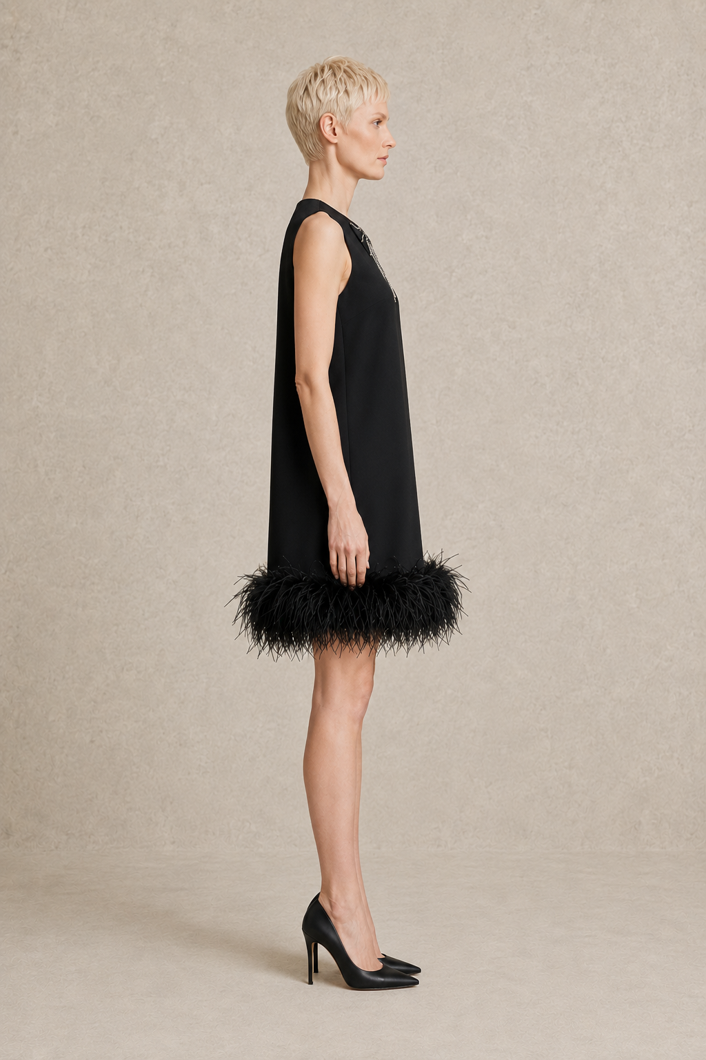 Belle Feather Mini Dress — MERIMAI eveningwear