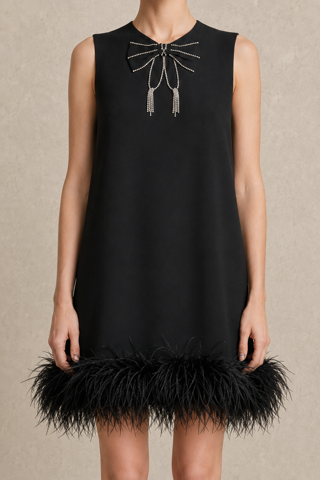 Belle Feather Mini Dress — MERIMAI eveningwear
