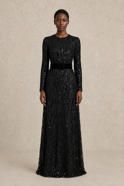 Stellar Noir Gown — MERIMAI eveningwear