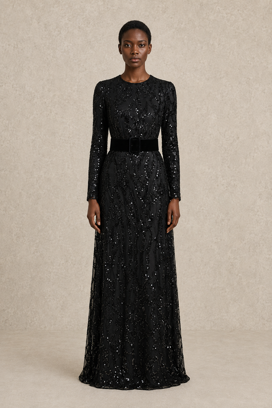 Stellar Noir Gown — MERIMAI eveningwear