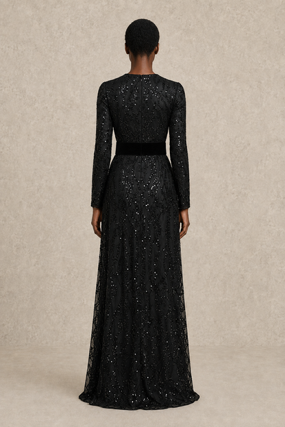 Stellar Noir Gown — MERIMAI eveningwear
