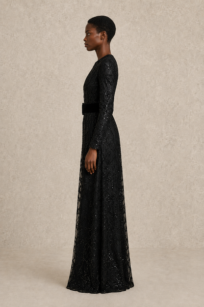Stellar Noir Gown — MERIMAI eveningwear