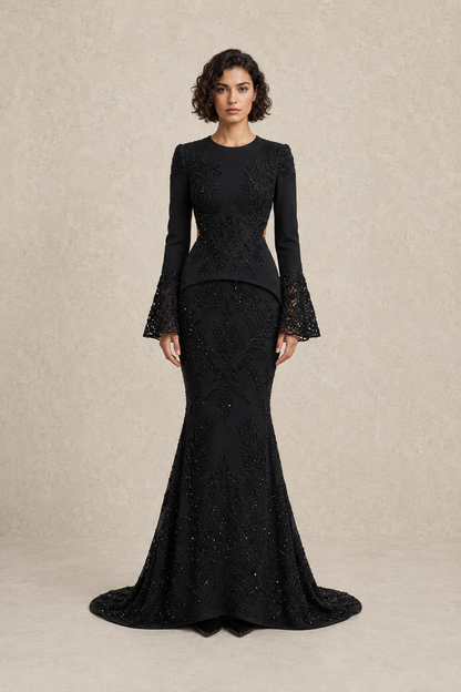 Obsidian Mystique Gown — MERIMAI eveningwear