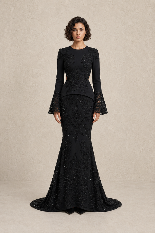 Obsidian Mystique Gown — MERIMAI eveningwear