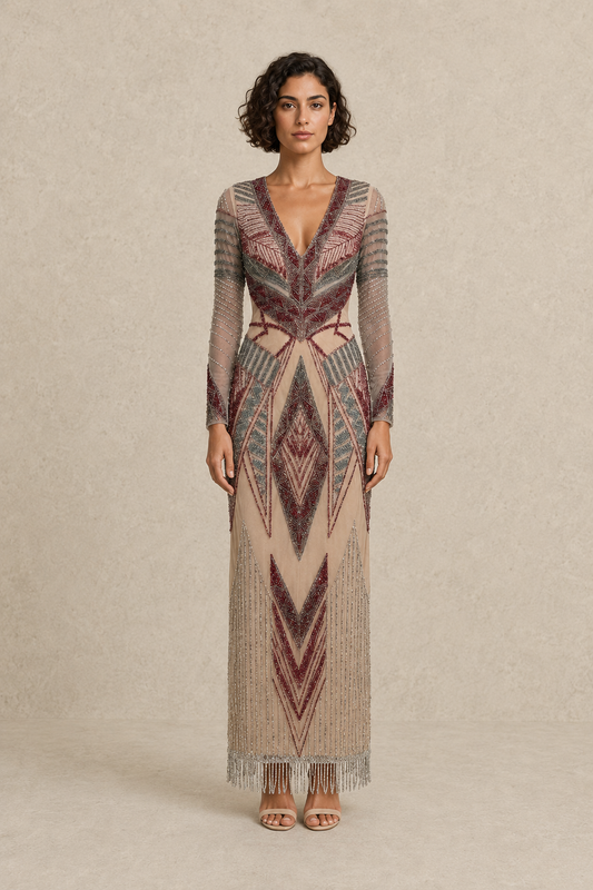 Artemis Deco Gown — MERIMAI eveningwear