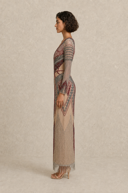 Artemis Deco Gown — MERIMAI eveningwear