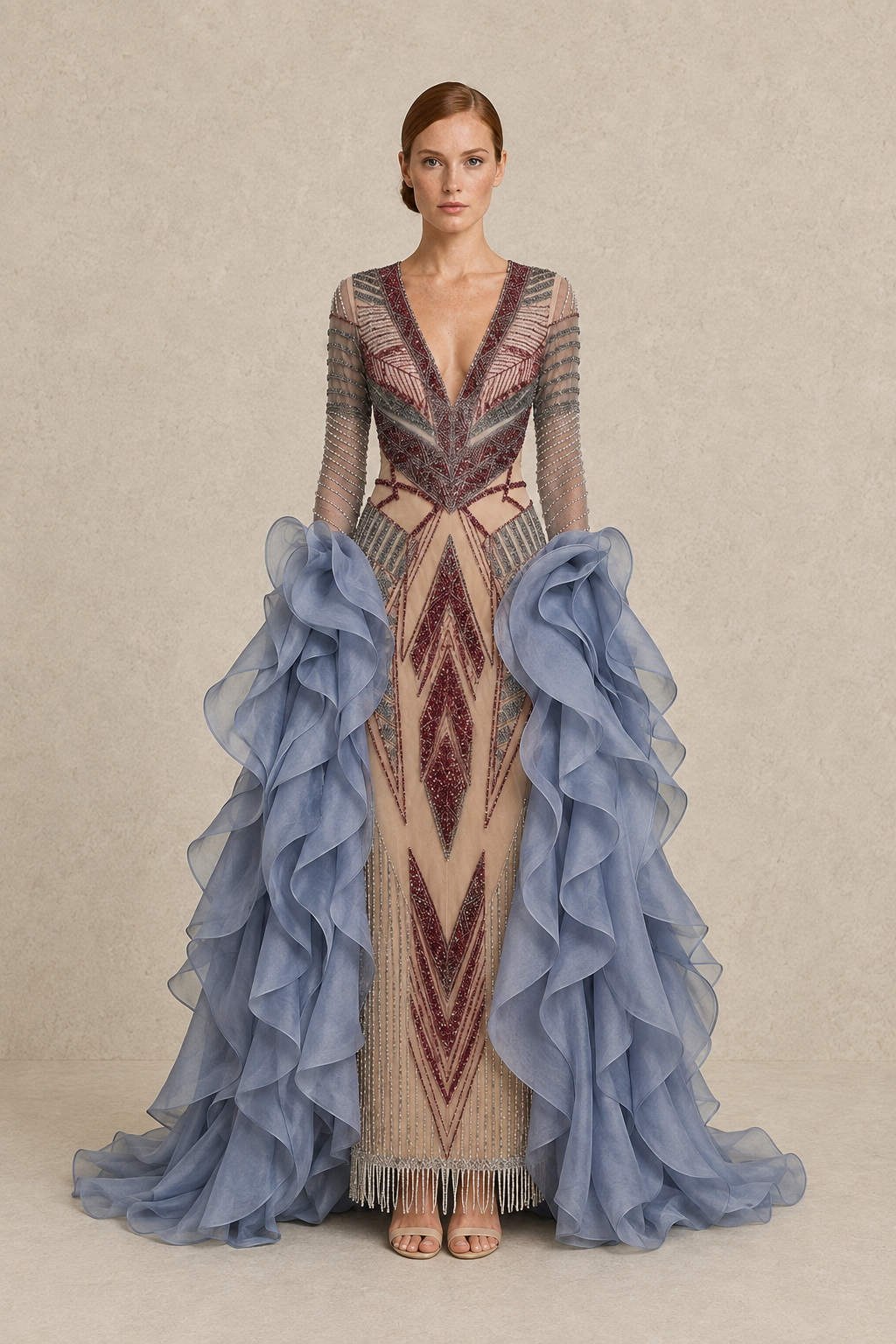 Icarius Illusion Gown — MERIMAI eveningwear