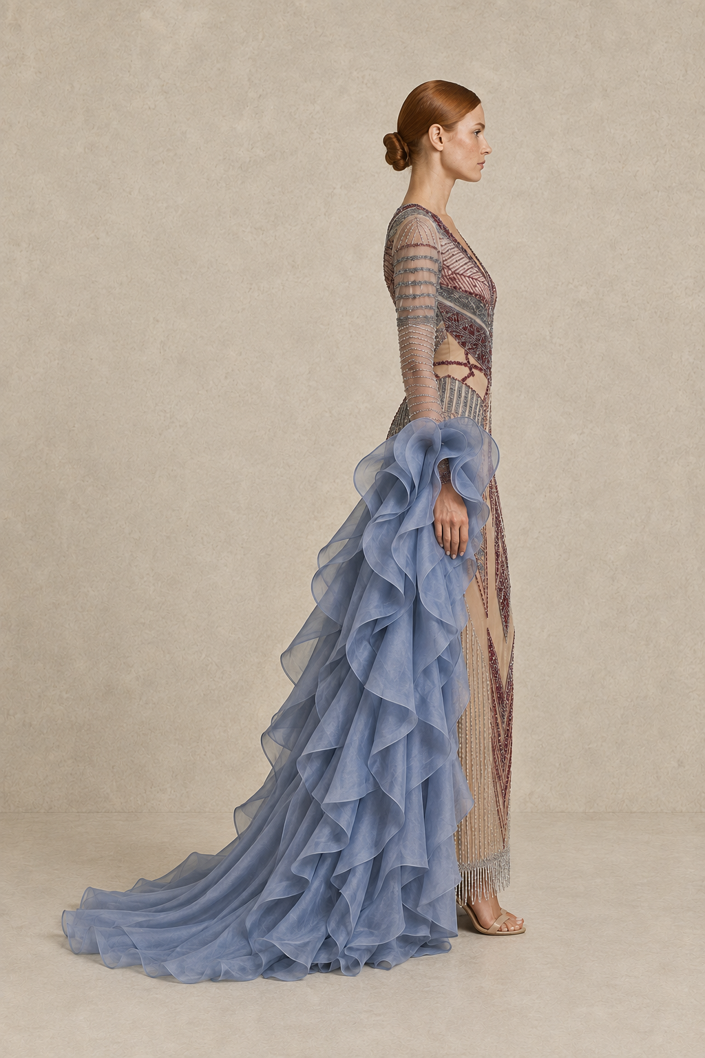 Icarius Illusion Gown — MERIMAI eveningwear