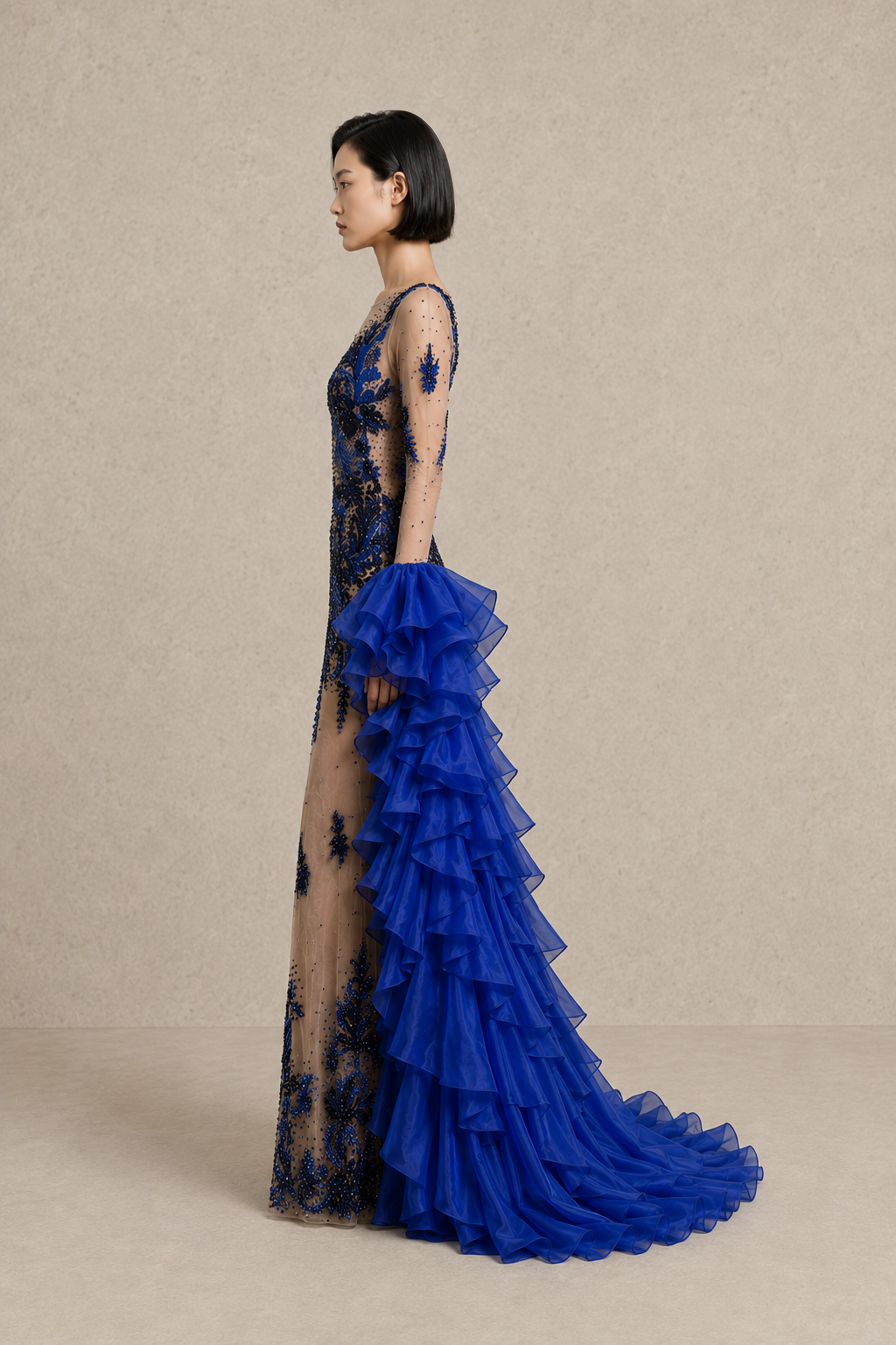 Azure Noir Gown — MERIMAI eveningwear