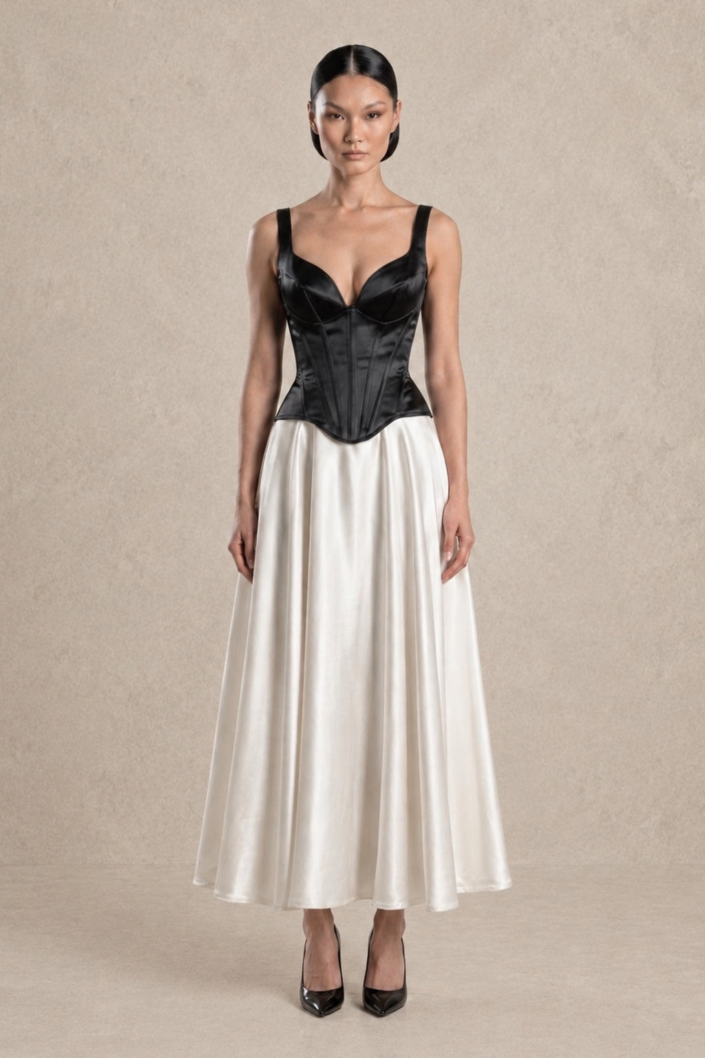 Ivory Cascade Maxi Skirt — MERIMAI eveningwear