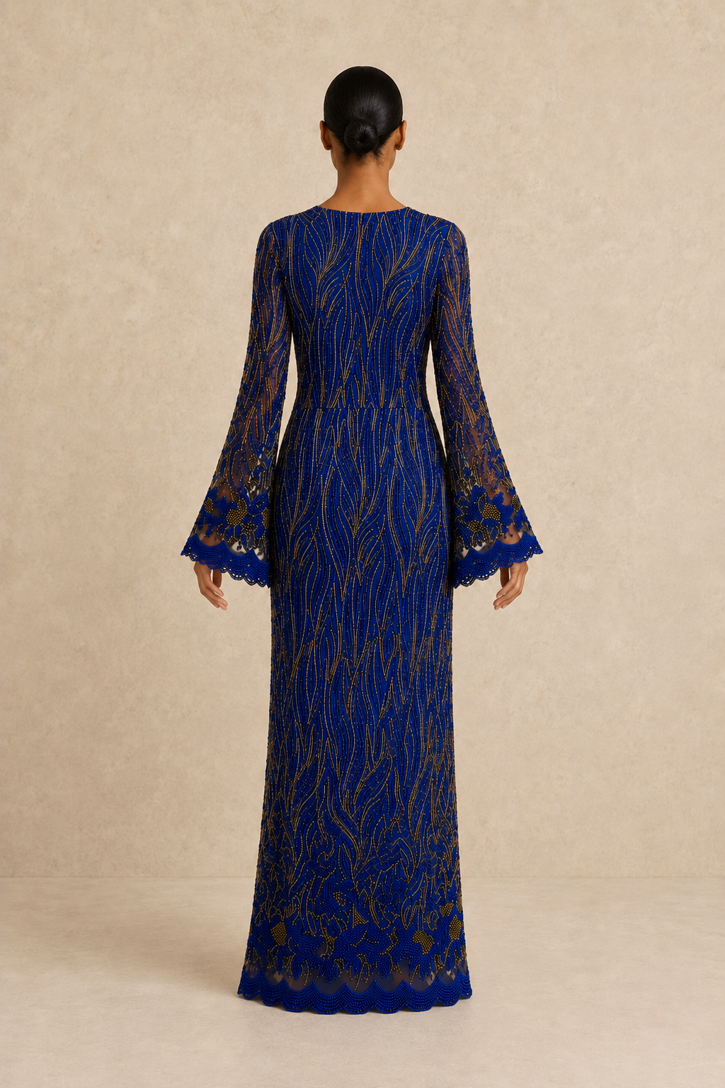 Sapphire Wave Gown — MERIMAI eveningwear