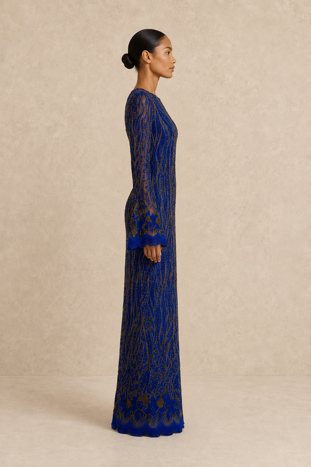 Sapphire Wave Gown — MERIMAI eveningwear