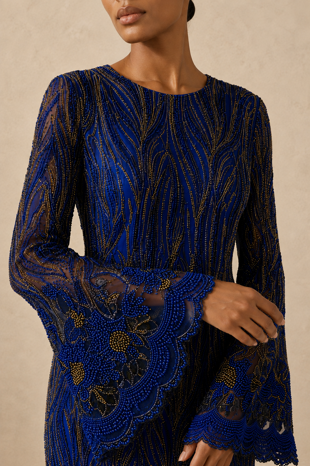 Sapphire Wave Gown — MERIMAI eveningwear