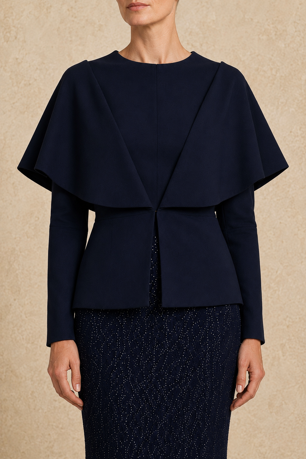 Nocturne Cape Gown — MERIMAI eveningwear