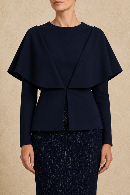 Nocturne Cape Gown — MERIMAI eveningwear