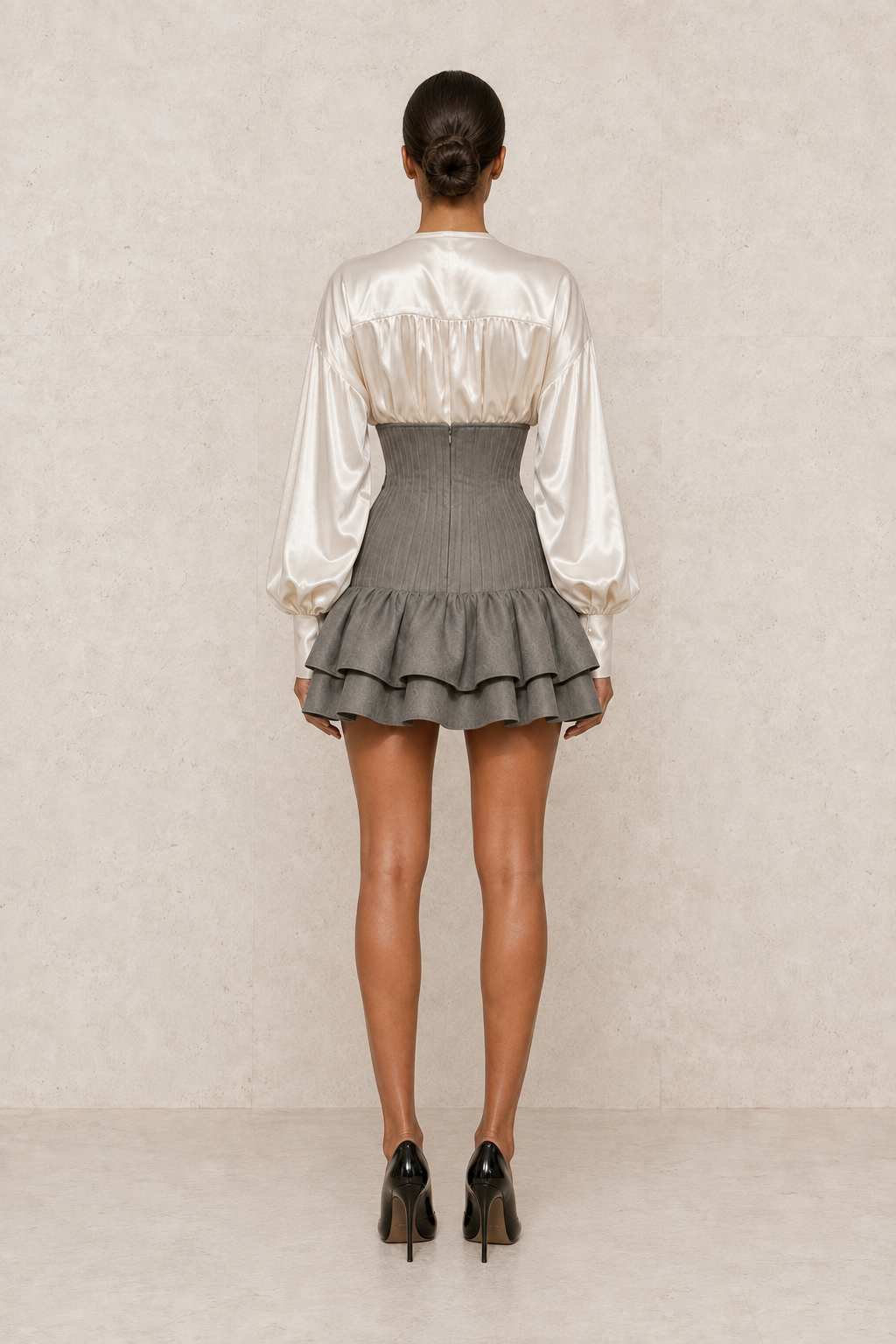Slate Corset Mini Ensemble — MERIMAI eveningwear