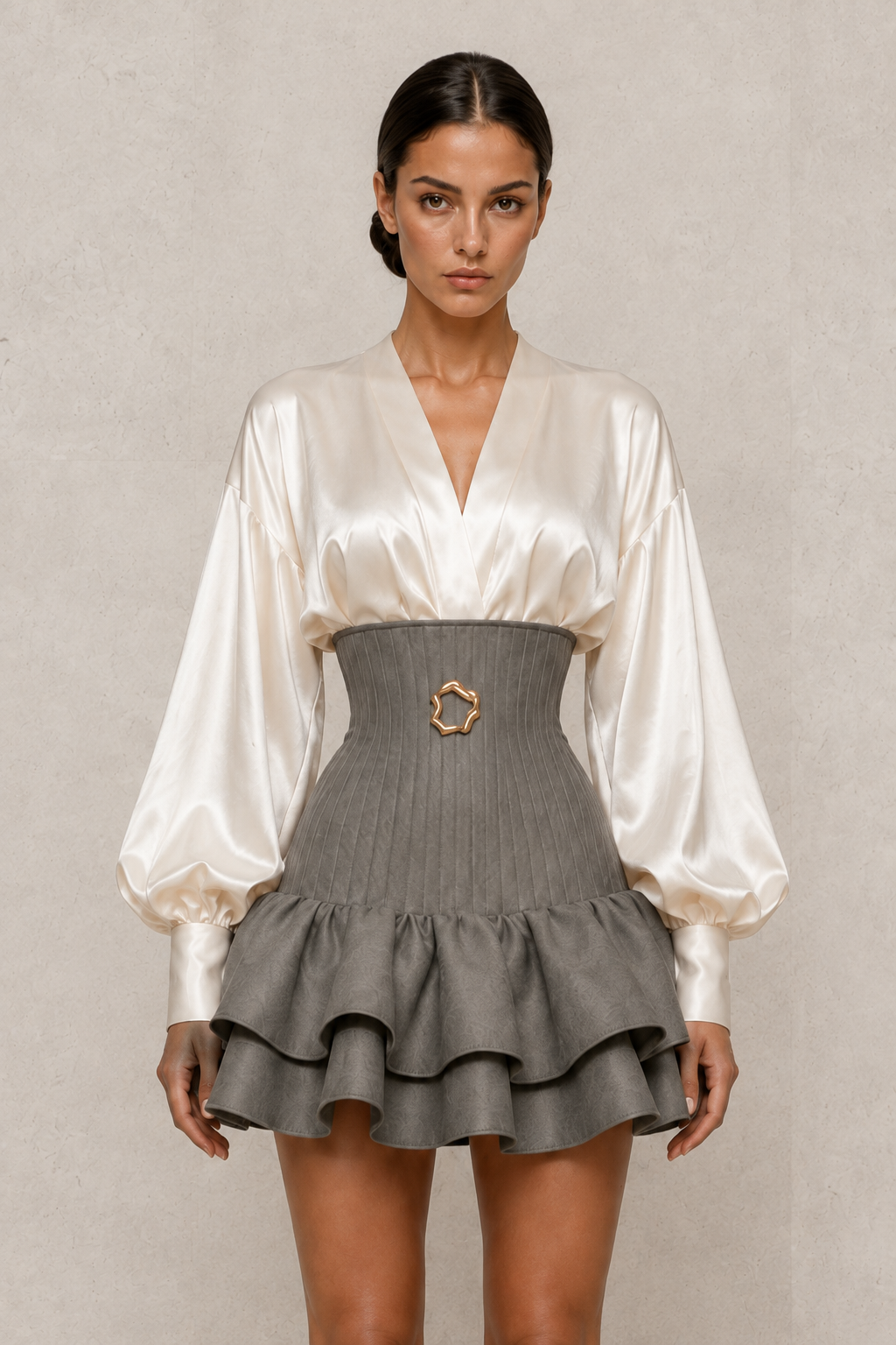 Slate Corset Mini Ensemble — MERIMAI eveningwear